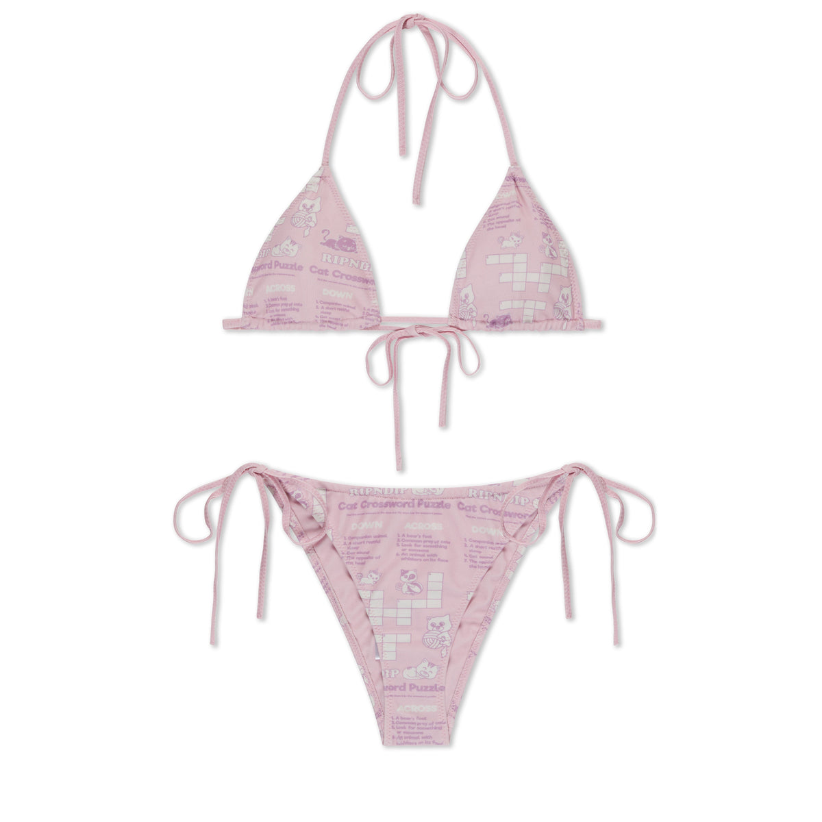 Crossword 2PC Bikini Set (Pink)
