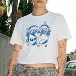 Kali Cropped Baby Tee (White)