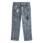Real Straight Leg Denim Pants (Light Wash)