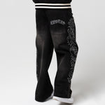 Pretty Flacko Extra Wide Leg Pants (Black Vintage Wash Denim)