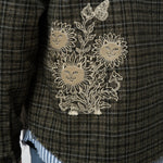 Where The Flowers Bloom Flannel Jacket (Olive)