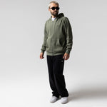 Castanza Waffle Knit Zip Up Hoodie (Olive)